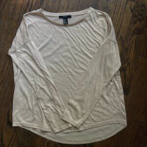 FOREVER 21 BASIC LONG SLEEVE /OFF WHITE SHADE SIZE SMALL